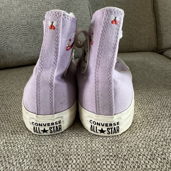 Converse Purple High-Top Sneakers with White Accents - Picture 5 of 7